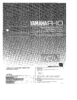 Yamaha R-10 - Owners Manual 